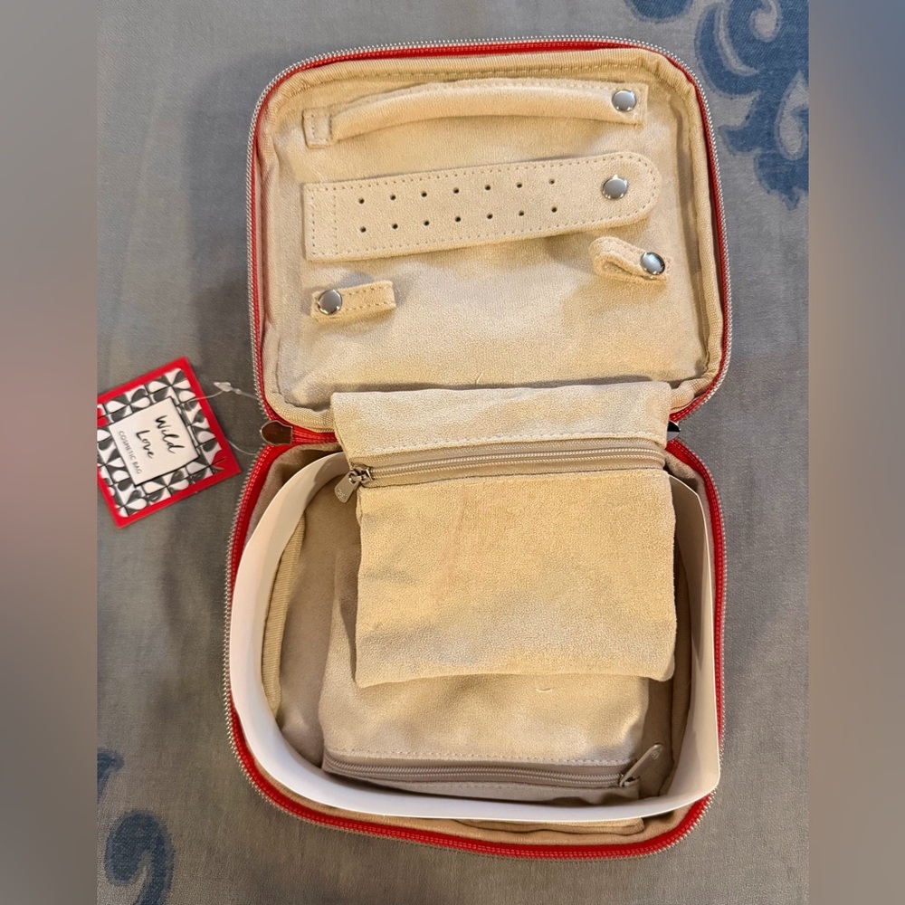 Brighton Wild Love Cosmetic Bag - Red, Black, Tan - Picture 3 of 7